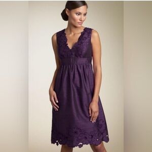 Adrianna Papell Deep Purple Cutout Dress